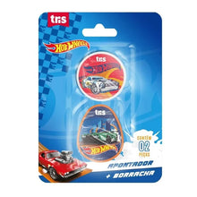 Carregar imagem no visualizador da galeria, Apontador com Depósito + Borracha Hot Wheels Tris