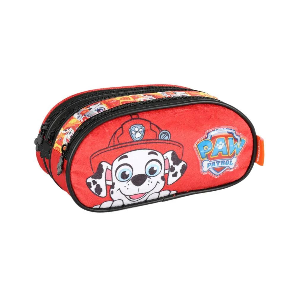 Estojo Escolar Triplo Patrulha Canina Vermelho