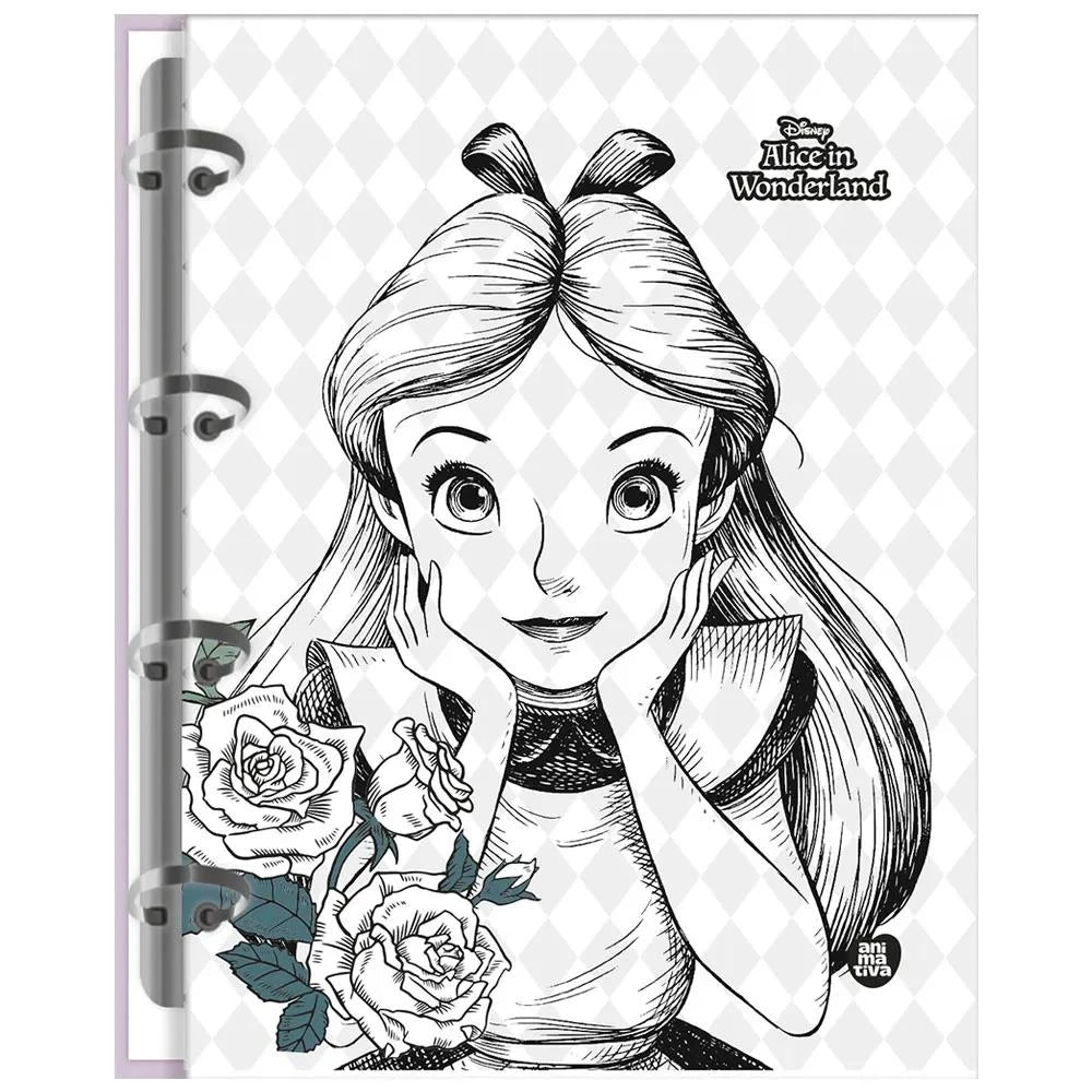 Fichário 4 Fechos Colegial 160fls Alice Branco Animativa