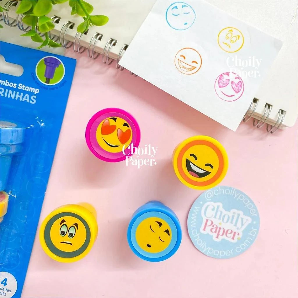 Carimbo Pedagógico Carinhas Kit c/ 4 Unidades - Cis